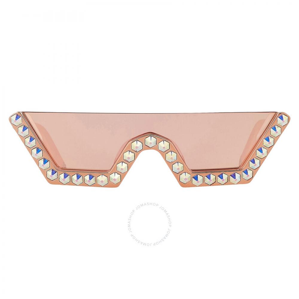 

Philipp Plein Pink Mirror Irregular Ladies Sunglasses SPP031S 9NFX 99