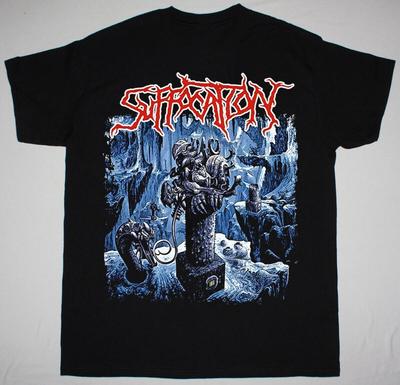 NEW Suffocation Band Collection Short Sleeve Black All Size Shirt Streetwear Harajuku