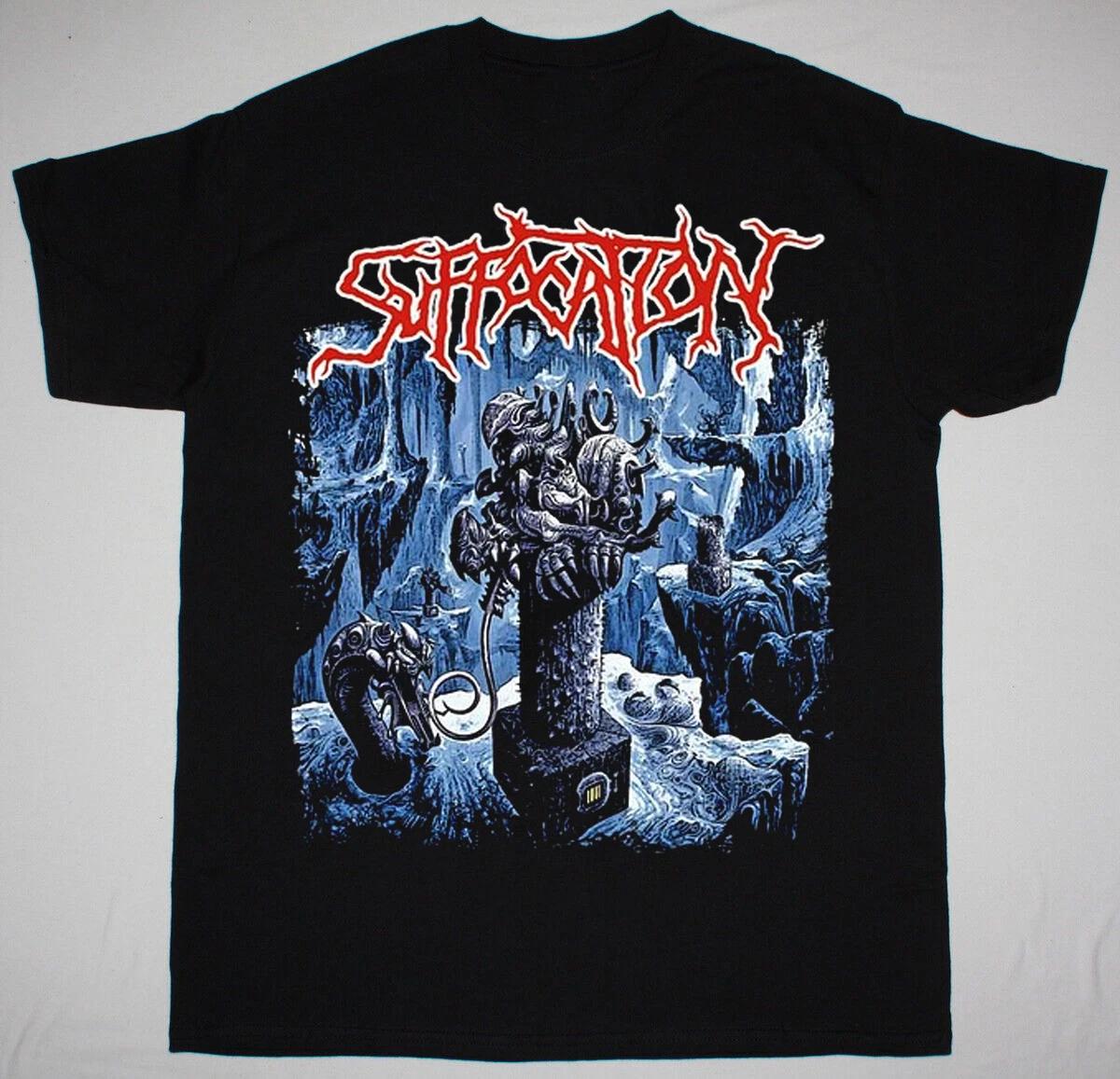 NEW Suffocation Band Collection Short Sleeve Black All Size Shirt Streetwear Harajuku M