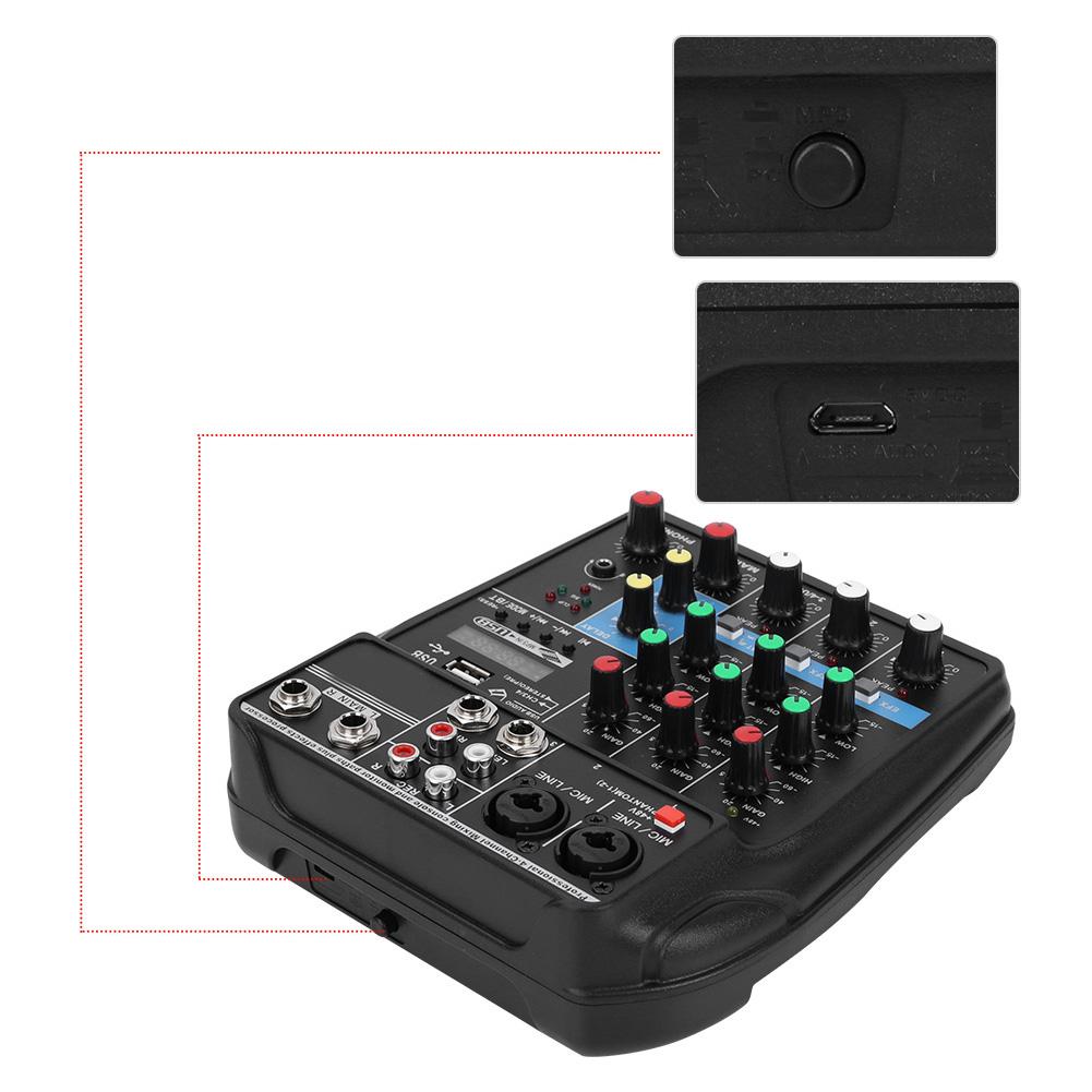 Professional Audio Mixer Sound Board Console System Stage Stereo Mixer