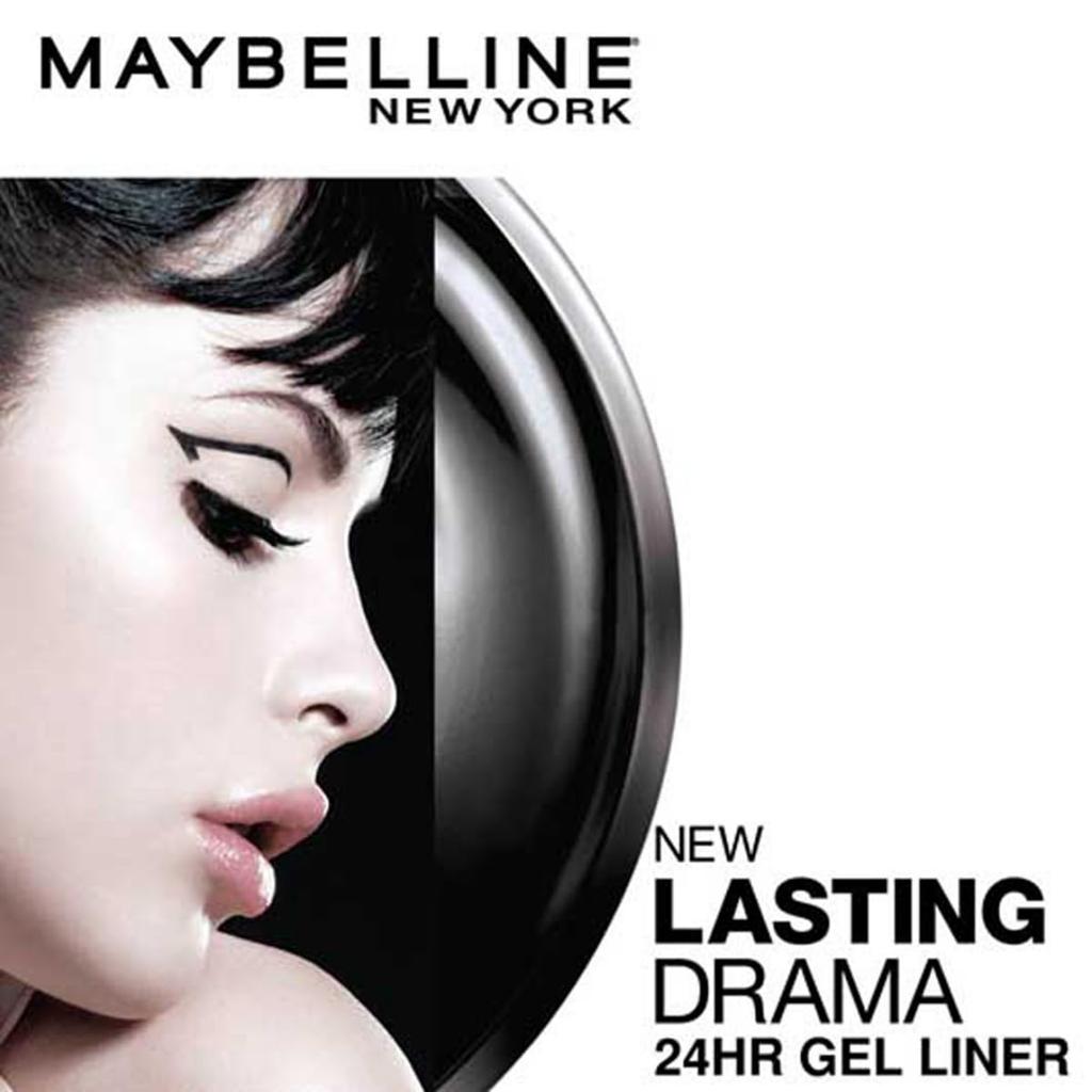Maybelline New York Lasting Drama Gel Eyeliner Noir Intense Longue Tenue 36H Résistant aux Bavures Maquillage Yeux
