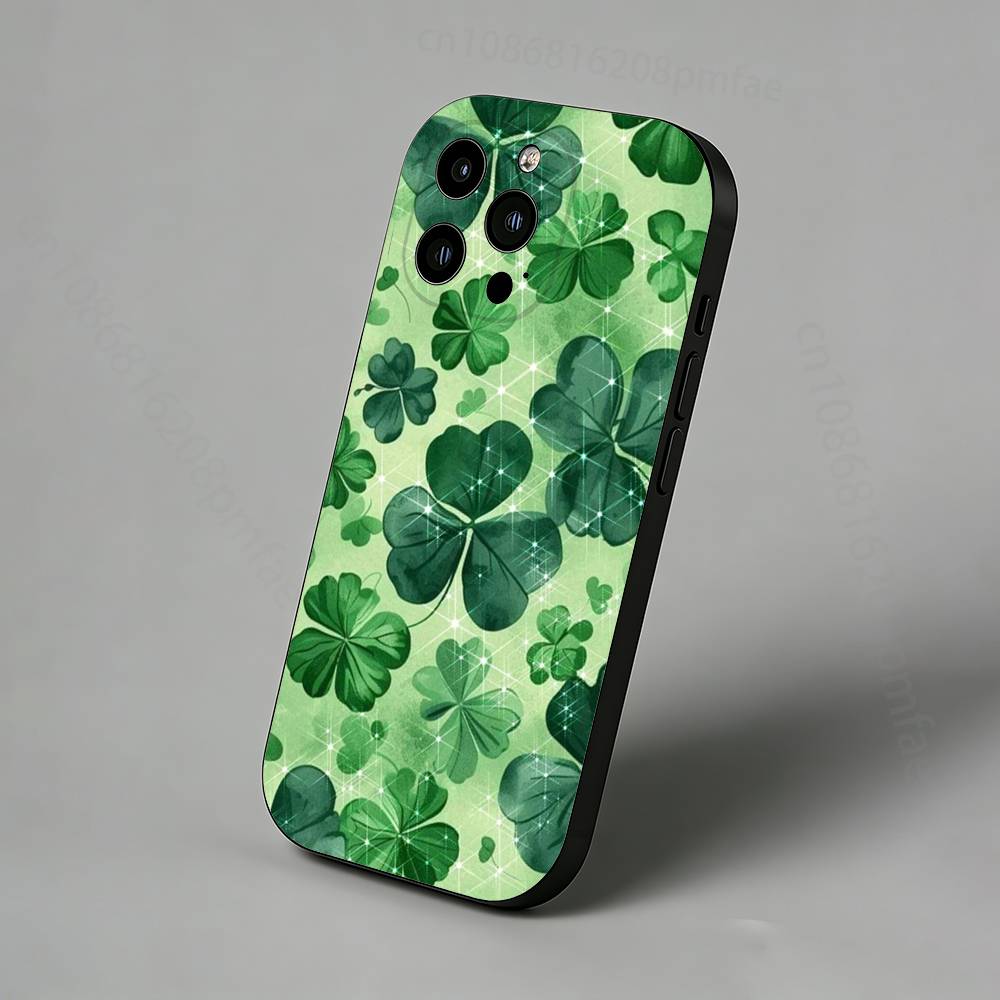 Lucky Clover iPhone Case For 17,16,15,14,13,12,11 Pro,Max,Plus,X,XS,XR,SE,Mini Back Protector Cover
