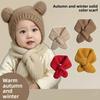 New Windproof Neck Warmer Coldproof Solid Color Knitted Scarf Warm Knitted Scarves Bib Gift