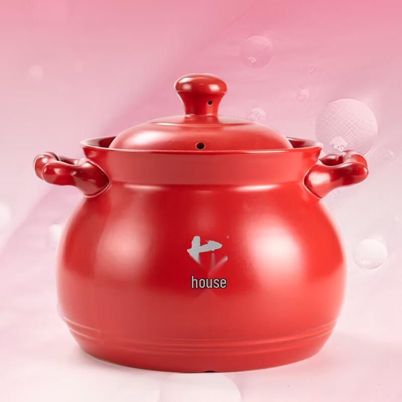 Dashenfang China Red Ceramic Soup Pot
