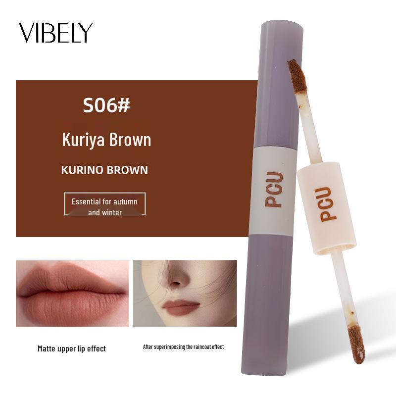 

Dual-Effect Velvet Matte Lip Glaze - Non-Stick, Long-Lasting, Double-Headed Two-Color.