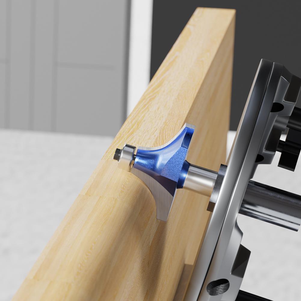 1/4 Inch Shank 6mm Shank Blue Roundover Router Bit Set Carbide Wood Router Bits for Woodworking