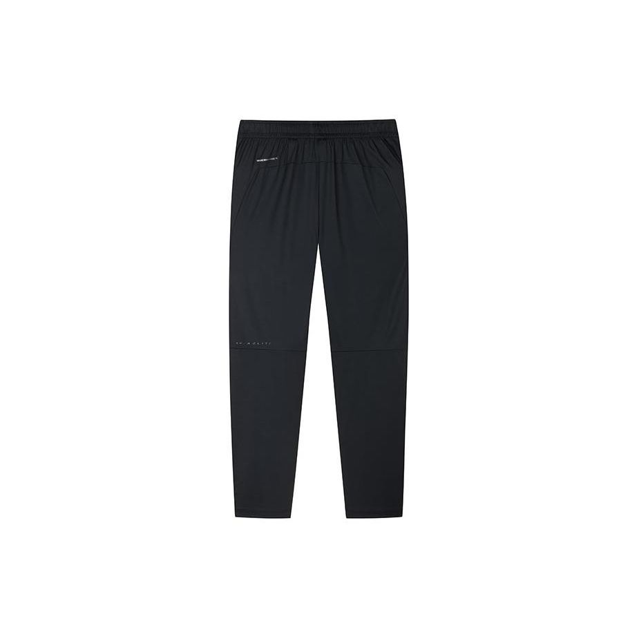 Anta Training Series Solid Color Mid-Rise Comfortable Breathable Thin Straight-Leg Sports Pants Men Pants Black 152427308-3