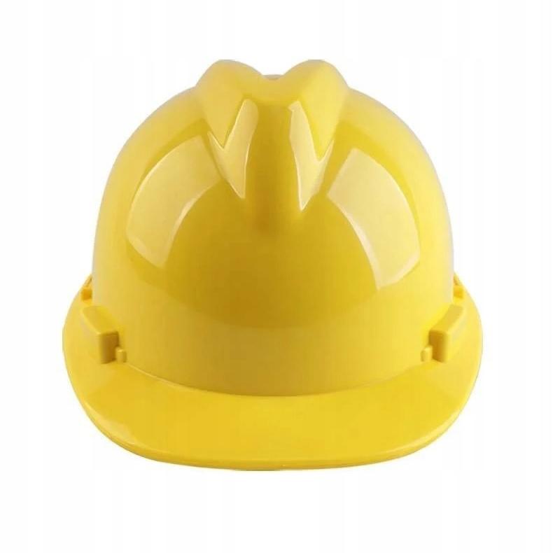 Safety helmet, construction work helmet - yellow, made of HDPE plastic