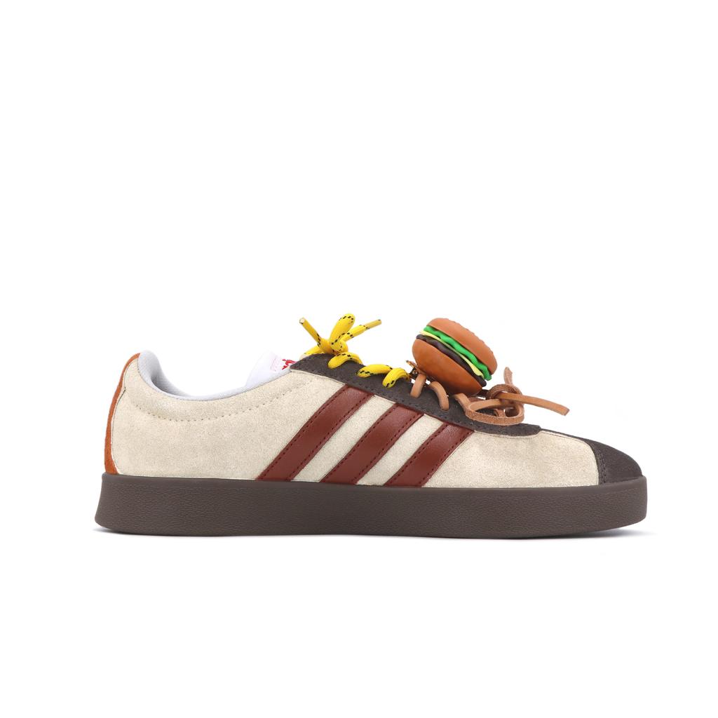 Adidas VL COURT 2.0 Slip Resistant Abrasion Resistant Low top Skateboard Shoes Unisex Yellow Brown HQ1802(Team17-)
