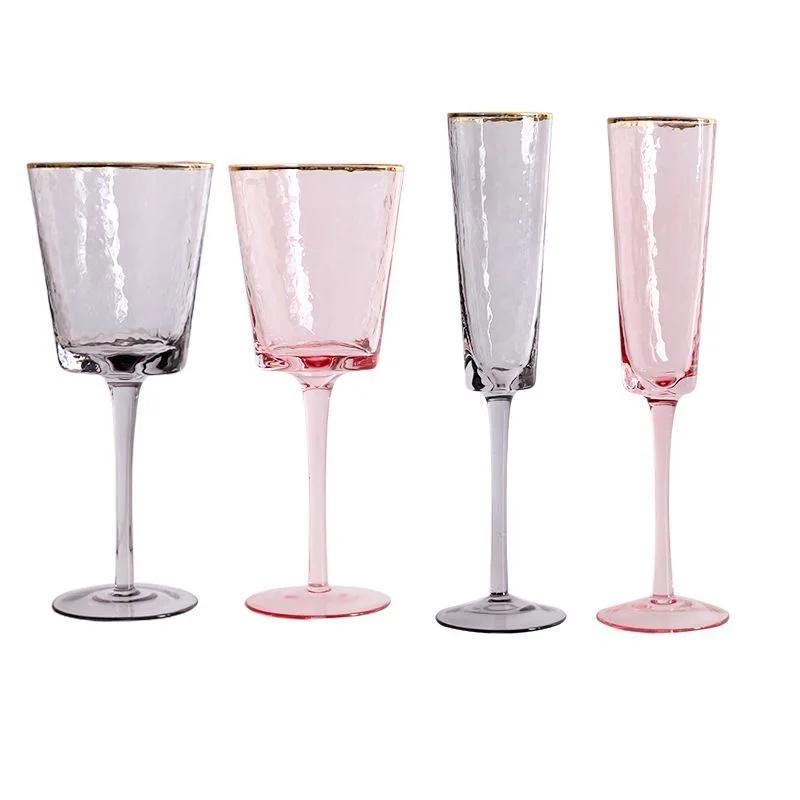 Phnom Penh Red Wine Glass Cup Triangle Wine Glass Crystal Glass High Champagne Sparkling Glass Home Foreign Wine