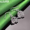 925 Sterling Silver Vintage Openwork Tree of Life Earrings - Stylish Evening Jewelry