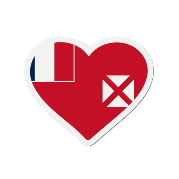 Aimant Coeur Drapeau Wallis-et-Futuna - Multicolore - 8 Cm - 50 Pièces - Résine Synthétique - Mixte