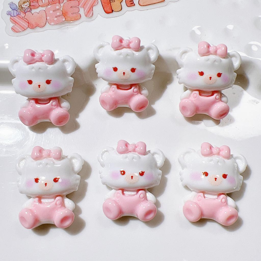 10Pcs New Cute  Resin Mini Cartoon Cat Series Flat Back Ornament Jewelry Making  Bows Accessories