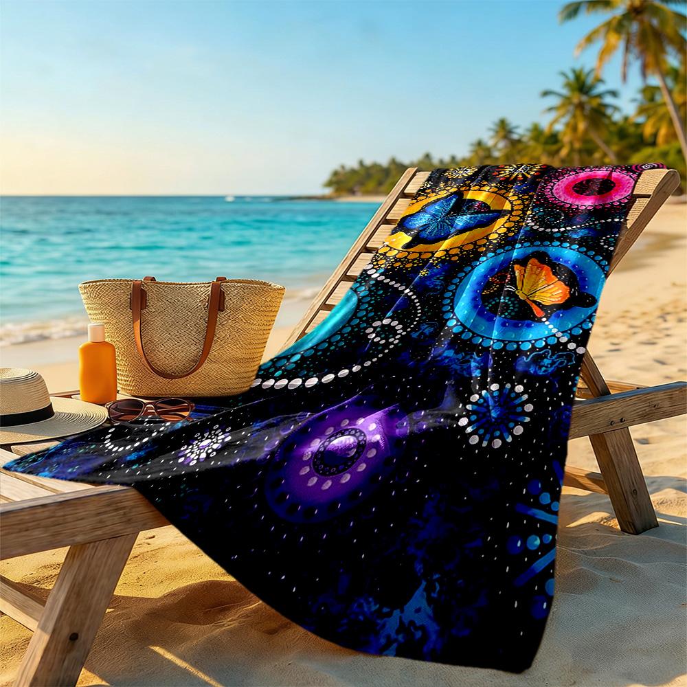 Australian Aboriginal Style Beach Towel Soft Durable Quick-Dry Comfortable Lightweight