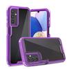 Transparent Blue Three-in-one Mobile Phone Case for Samsung A14 5 Airbags Anti-fall and Four-corner Protection