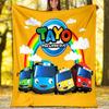 the little bus tayo printed throw blanket—lightweight,soft,warm;versatile blanket for all seasons—perfect as &air-conditioning throw,nap blanket