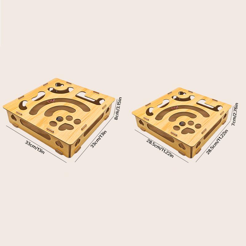 Cat Puzzle Toy Felt Puzzle Box Cat Exercise Toy With Ball Indoor Sports Entertainment Hunting Cat Toys For Indoor Cats