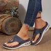 Women's New Summer Wedge Platform Flip-Flop Sandals, Fashionable Cushioned Beach Wholesale, Comfortable and Versatile