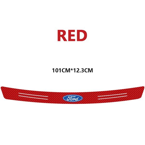 Car Carbon Fiber Trunk Tail Bumper Protector Sticker Accessory For Ford Ranger Focus Kuga Mustang ST Transit Mondeo Fusion Fiest
