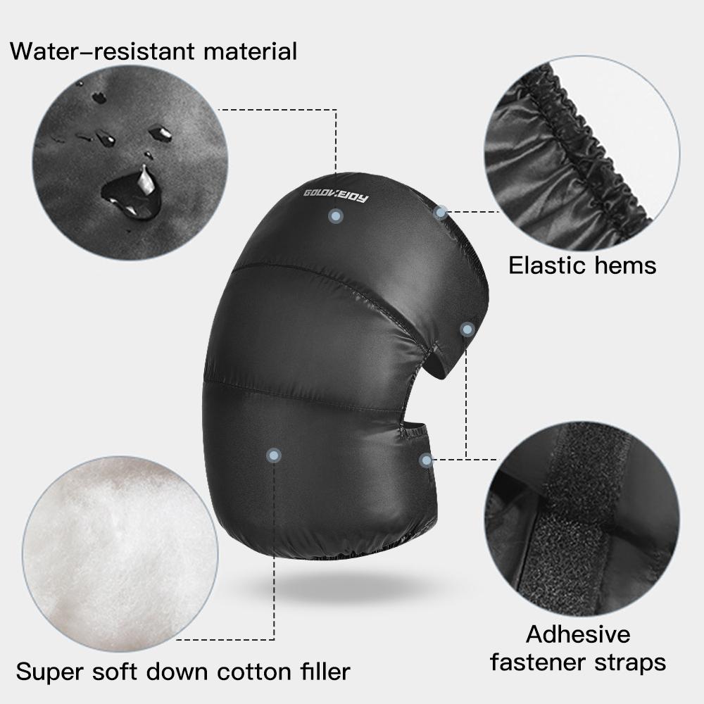 

Зимние теплые наколенники с пуховым наполнителем для мужчин и женщин, ветрозащитные термонаколенники, рукава для