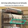 Multi-Layer Snack Display Rack with Wheels for Supermarket or Convenience Store