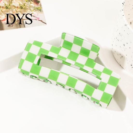 Plaid Hair Claw 1/4Pcs Women Claws Strong Fixation Pattern Durable Synthetic Hairpin Design Clips Versatile Lattice Accessories Patterned Accessory