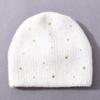 Solid color rabbit velvet double-layer thermal wool hat knitted hat autumn and winter windproof ear protection striped hat