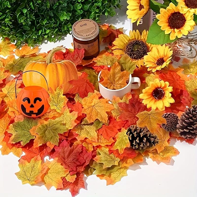 50/100pcs Vibrant Artificial Maple Leaves 3.15inch | Perfect for DIY Wreaths, Home, Outdoor, Wedding, and Festival Decorations