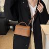 New high-end bag, embossed lunch box bag, portable shoulder crossbody trendy women's bag