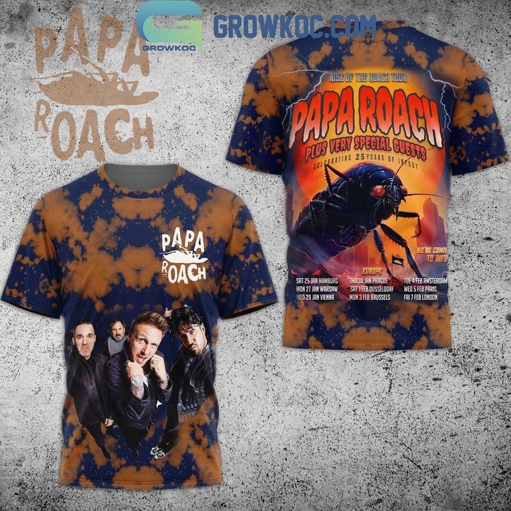 Papa Roach Rise Up The Roach Tour 2025 S-234XL Футболка D864 Унисекс Футболка XXXXL