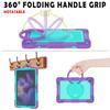 Color Block Protective Case with Wrist Strap for Samsung Tab A9/A9 Plus