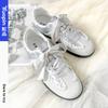 Silver German training shoes women's spring and autumn new shoes lace little white shoes niche retro women's shoes versatile board shoes