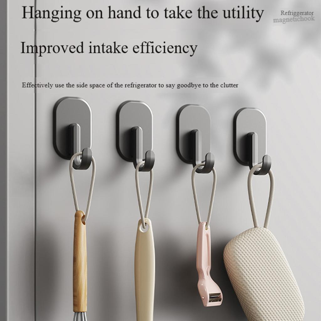 Magnetic hook Refrigerator Magnetic hooks traceless no drilling required Towels Key Storage hook Kitchen Utensil Hanger hook