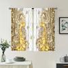 2 kusy, Závěsy Zlatý páv - Tunýlek Semi blackout - Ideální do obývacího pokoje, ložnice, kuchyně, bytová dekorace