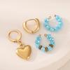 SHEIN New Suit Earrings Girls 2025 Simple No Ear Piercing Ear Clips Personalized Punk Internet Celebrity Combination Earrings