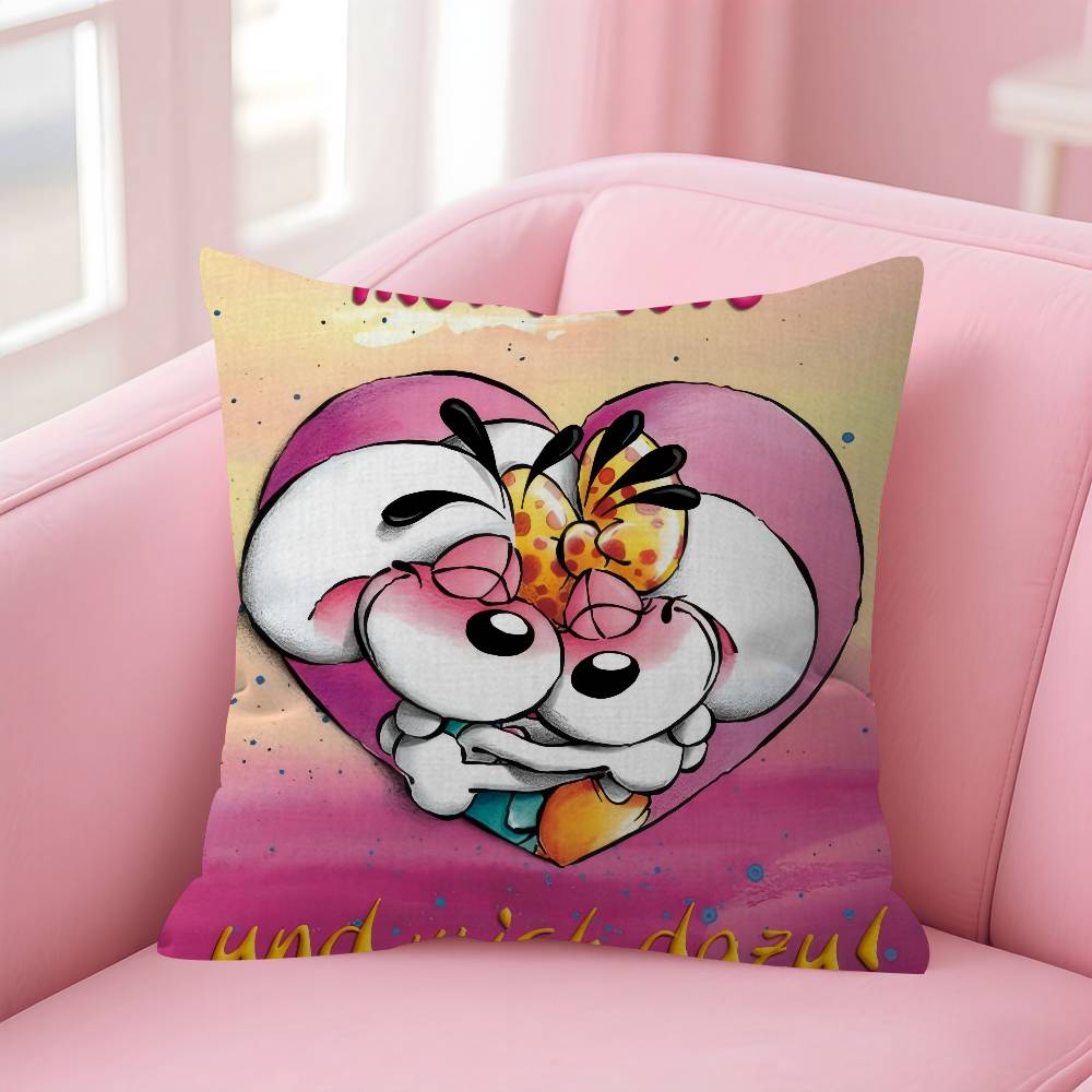 Cartoon D-Diddl Love Cute Kawaii Pillow Anime Pillow Sofa Bed Head Pillow Cover Cushion Cover Fashion