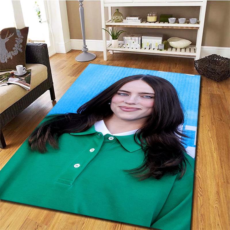 Billie Eilish Carpet Rug for Living Room Bedroom Home Sofa Decoration,Kids play Non-slip Floor Mat