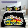 3pcs The Wiggles Duvet Cover Set, Includes 1 Duvet Cover and 2 Pillowcases,Skin-Friendly&Comfortable Fabric,Suitable Bedding Sets