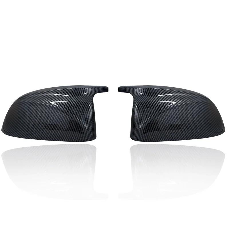 Car Side Rearview Mirror Caps CAP High-class Horn for BMW X3 G01 X4 G02 X5 G05 2018-2025 Black Accessories M3 Style Mirror Cover