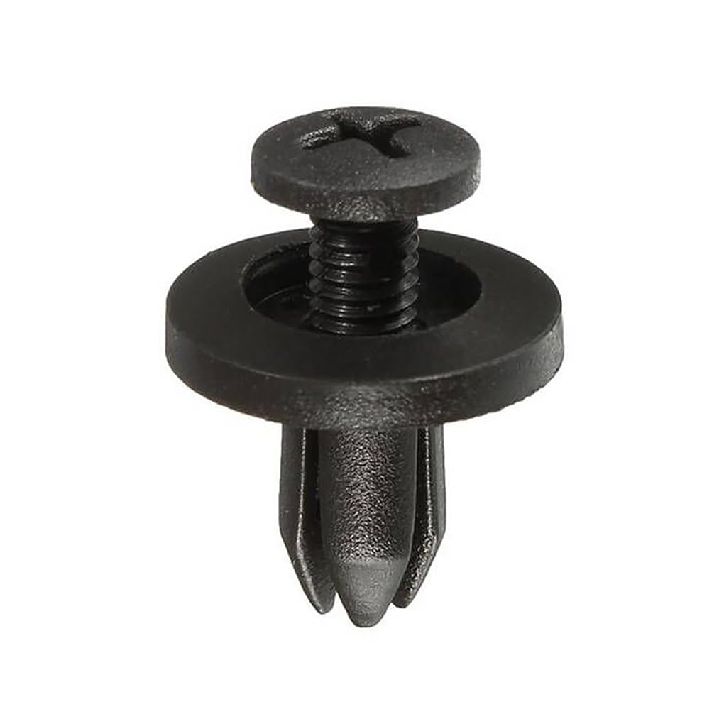 LIXSAZSE 50 st Bilskärm Stötfångare Hållare Plastklämma Fordonsnit Dörrpanel Trycknit 6 mm Hål För Bil