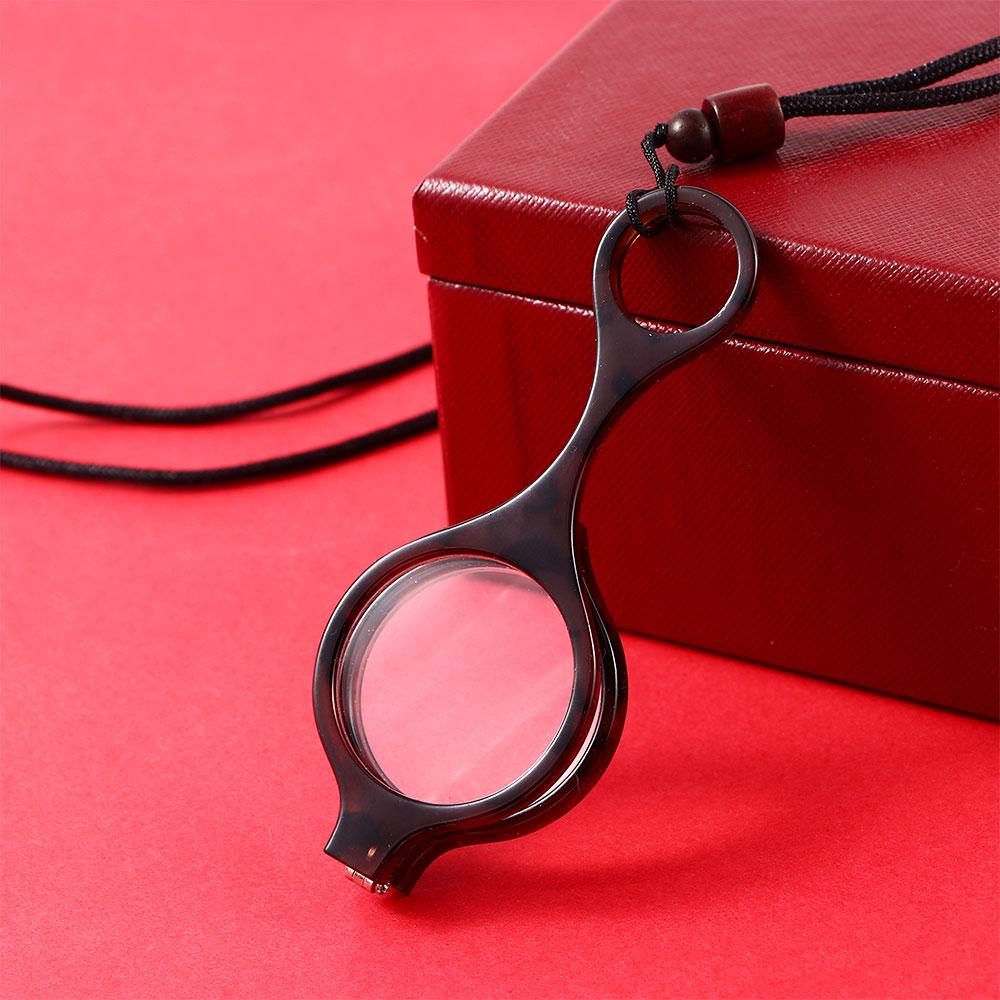 

Pendant Portable Mini Elderly Glasses Reading Glasses Hanging Neck Glasses Presbyopic Glasses black-200
