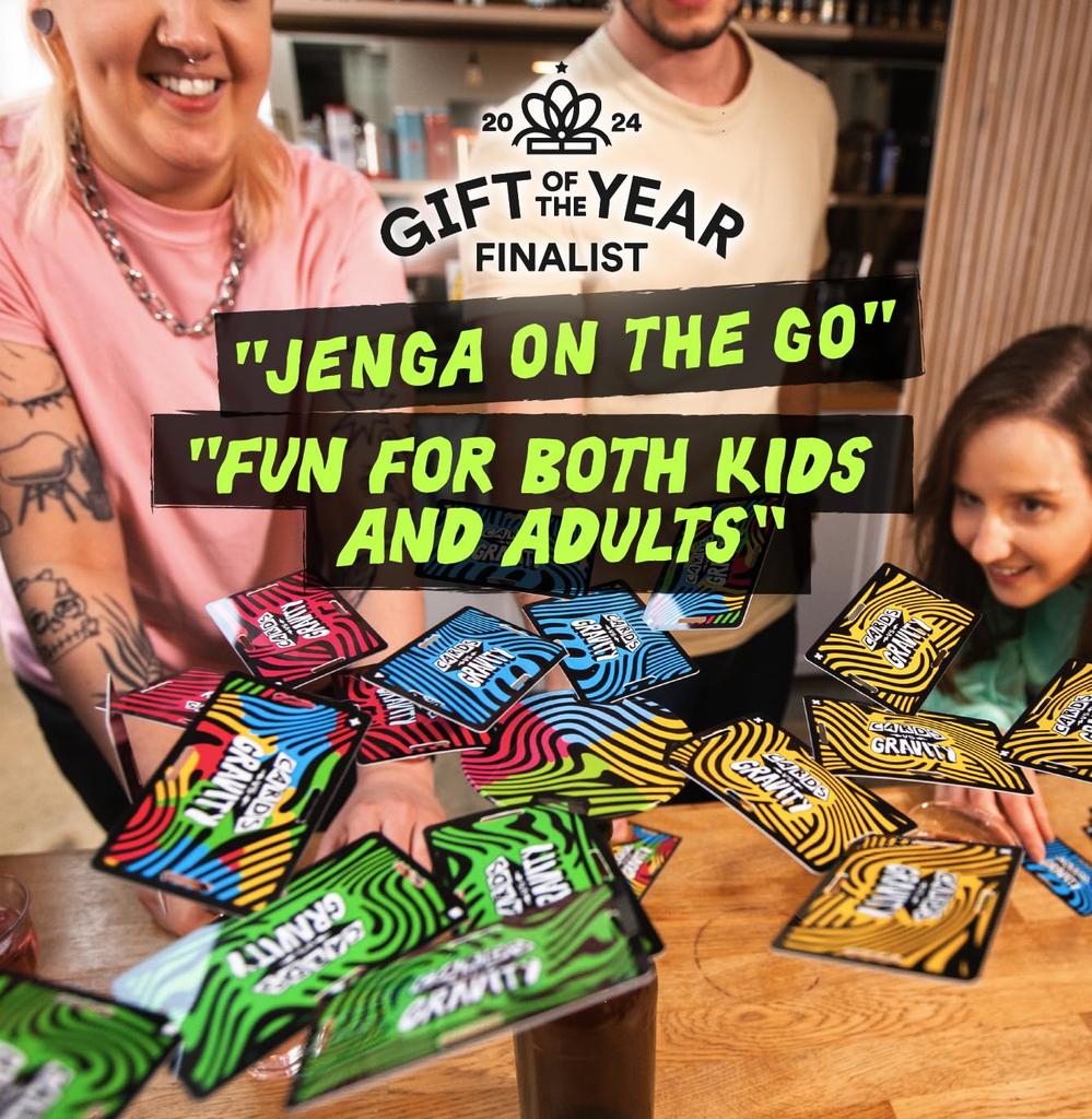 Cărți Joc de Cărți Ultim de Stivuire și Echilibrare Impermeabil Joc de Masă pentru Vacanțe în Familie Nopți de Joc Pentru Jucători vs. Gravitație & Distracție, & 2-4