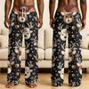 Men's Funny Sleep Pants with Brief Print for Halloween Novelty Pants