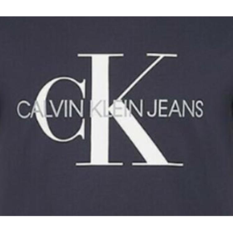 Calvin Klein Comfortable Versatile Letter Print Short Sleeve T-Shirt Men Tops Dark-Blue J30J314314-CHW