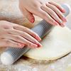 1pc-Rolling pin Household Baking Tool Non Stick Hand Rolling Dumpling Skin Floating Point Bread Exhaust Rod Rolling pin Pink