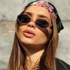 New Retro Metal Frame Elliptical Frame Trendy Street Photo Sunglasses for Men and Women's Outdoor Travel Sunshades UV400