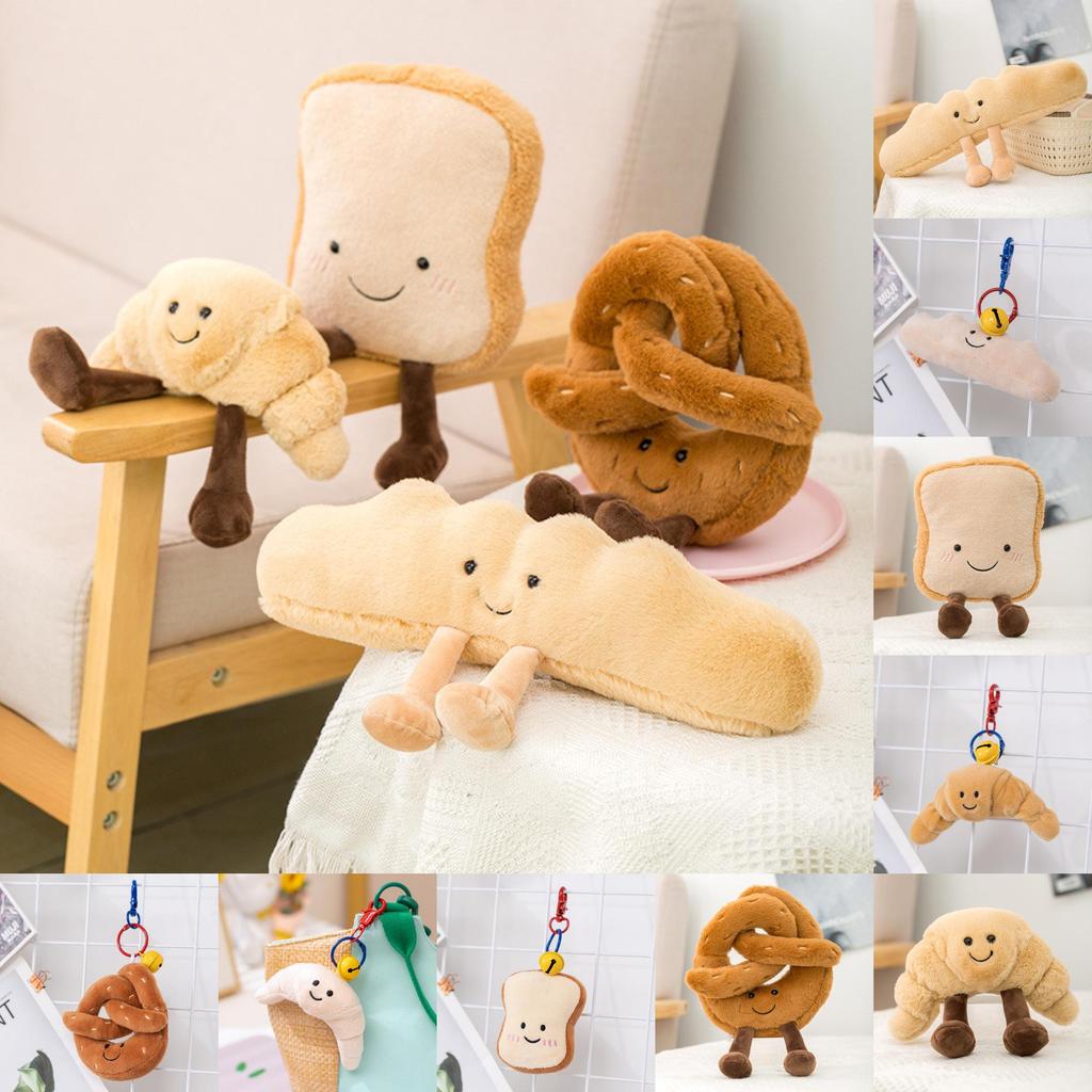 Bread Croissant Plush Toy For Kids Soft Stuffed Animal Birthday Gift Characters Included)**