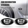 Car 3D Aluminum Body Fuel Tank Badge Decal Emblem Stickers For Renegade Wrangler Jk Compass Grand Cherokee Auto Accessories