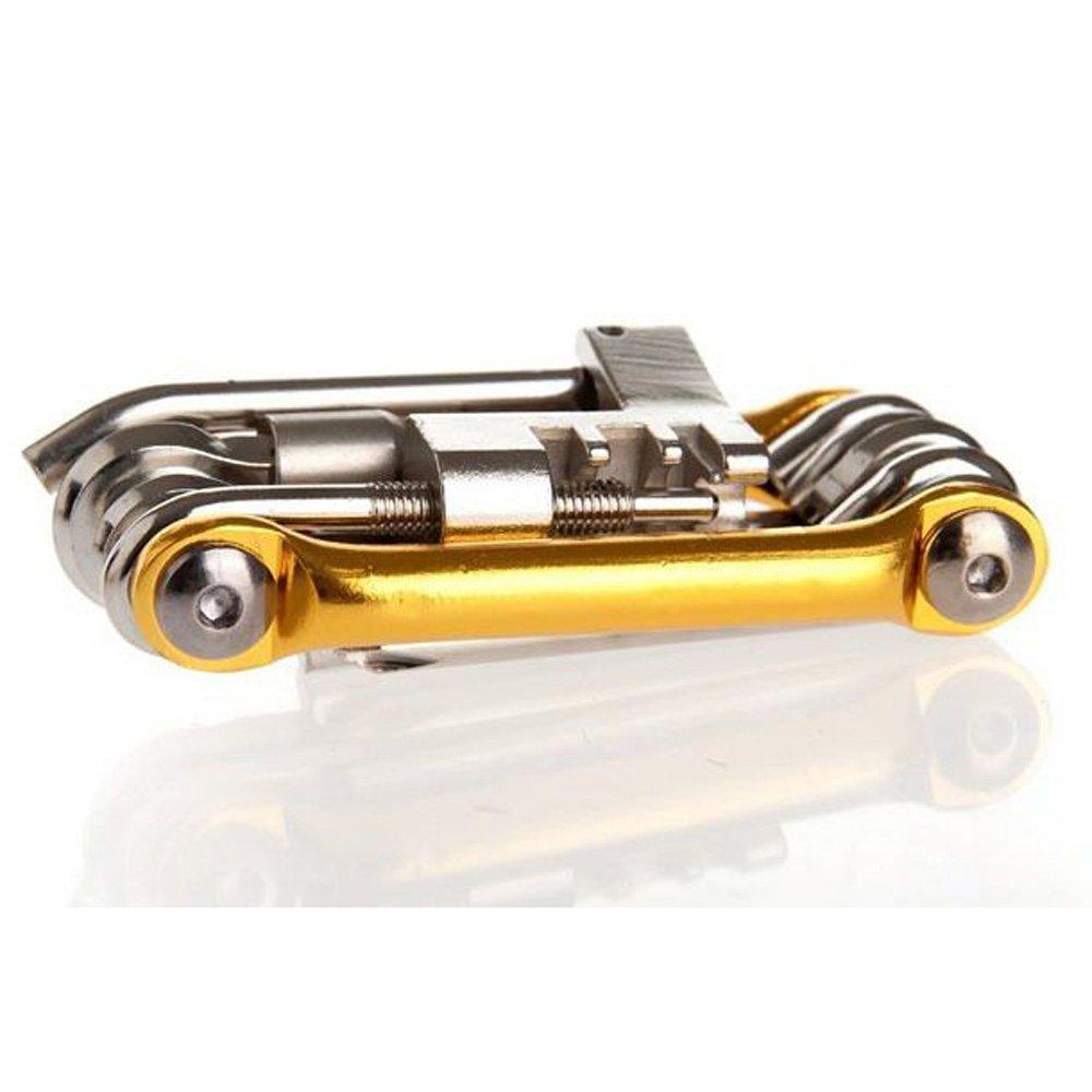 zmart Bicycle Tool Cycling Repair Tool Set with Hex Chain and Wrench for Mountain and Road Bikes 11-in-1 Set, Multi-Function Wrench, Screwdriver,