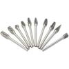 10pcs Premium Tungsten Carbide Rotary Burrs Set Double-Cut, High Efficiency For Sharpening Grinding Deburring with Power Tools